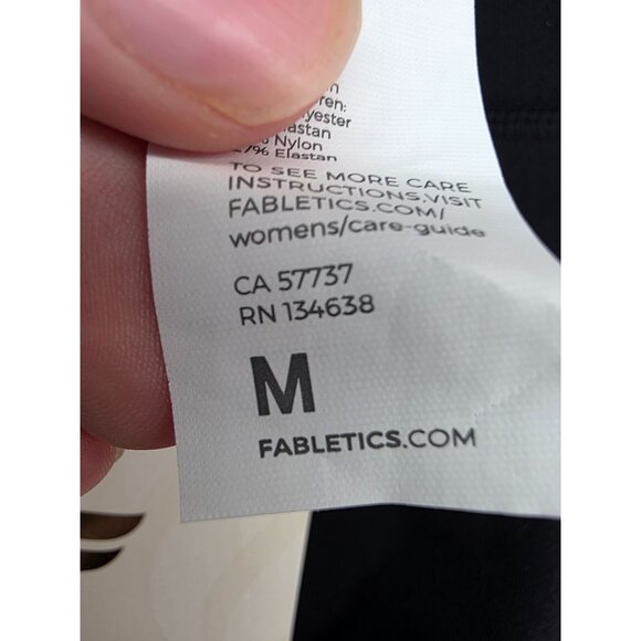 Fabletics High-Waisted Moto 7/8 Leggings M Motion365 Nylon & Elastane Black - Picture 4 of 6